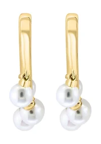 Freshwater Pearl Earrings in 14K Yellow Gold