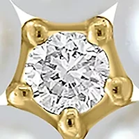 1/10 ct. t.w. Diamond, Freshwater Pearl Earrings in 14K Yellow Gold