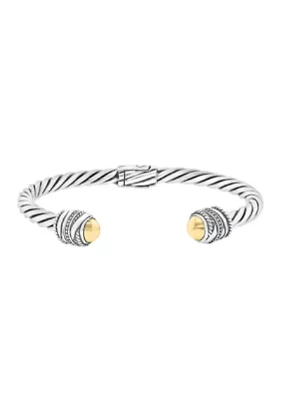 Sterling Silver 18K Yellow Gold Bracelet
