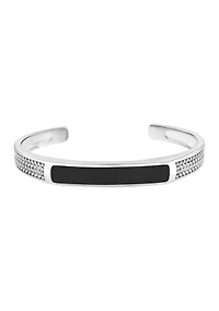Onyx Bangle Bracelet in Sterling Silver