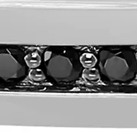 Sterling Silver Black Spinel Bangle