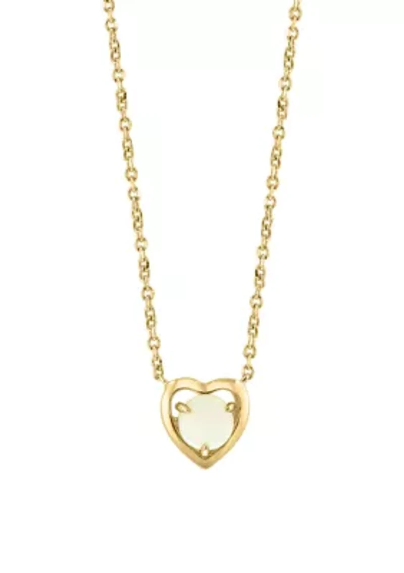 925 Gold Plated Silver Opal Necklace 
