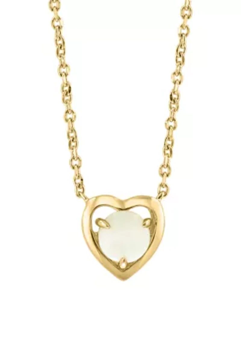 925 Gold Plated Silver Opal Necklace 