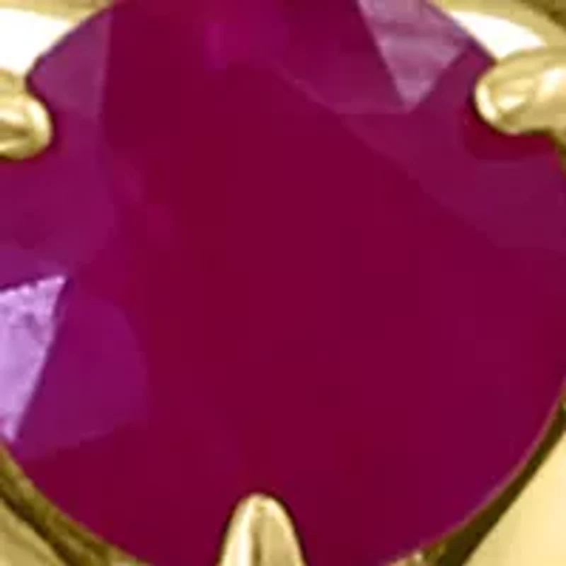 925 Gold Plated Silver Ruby Necklace 