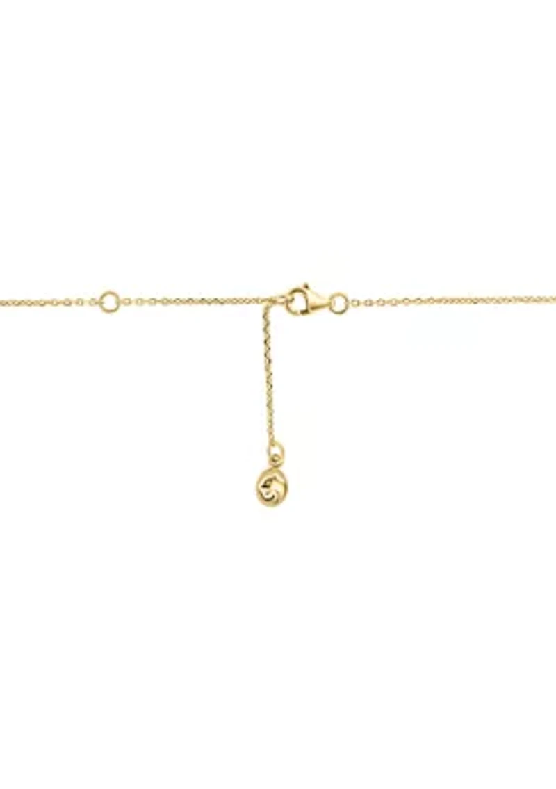 925 Gold Plated Silver Ruby Necklace 