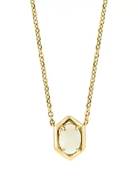 925 Gold Plated Silver Opal Oval Necklace 