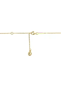 925 Gold Plated Silver Opal Oval Necklace 