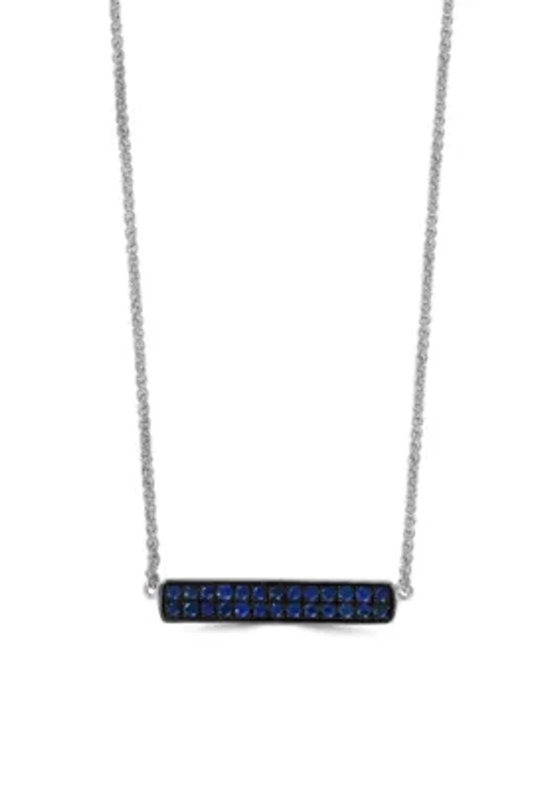 0.62 ct. t.w. Sapphire Bar Necklace in Sterling Silver