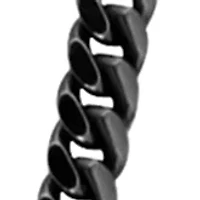 	  Sterling Silver Thin Black Chain 