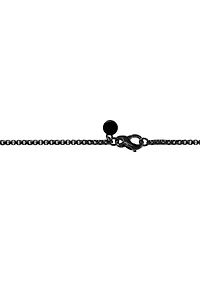 Men's Onyx Cross Pendant Necklace in Sterling Silver 