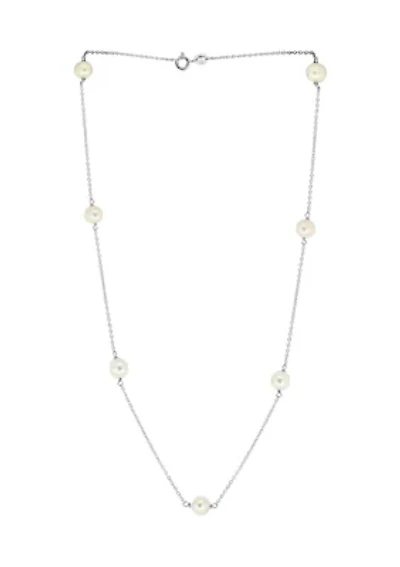 Freshwater Pearl Necklace in Sterling Silver
