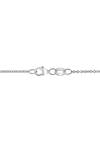 Freshwater Pearl Cross Pendant Necklace in Sterling Silver 