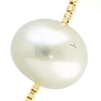 Freshwater Pearl Necklace in Gold Plating Over Sterling Silver