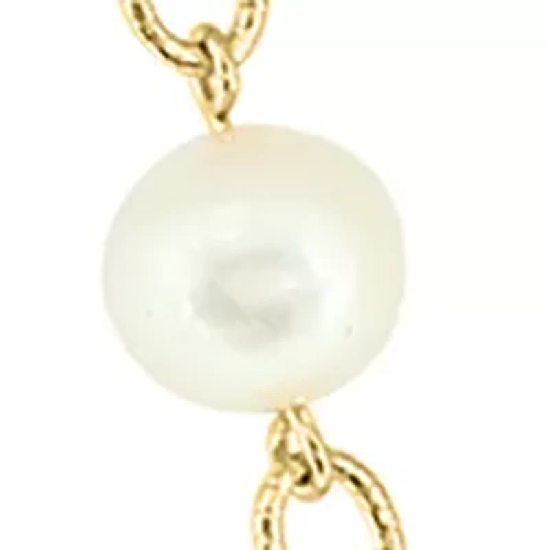 36" Freshwater Pearl Necklace in Gold Over Sterling Silver