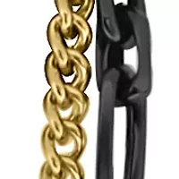 Men's Gold Plated Sterling Silver Double Link Necklace