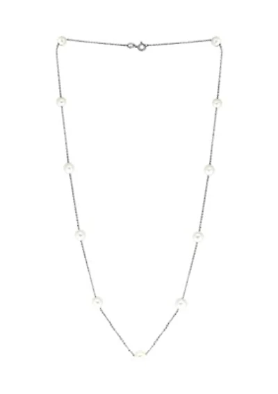 20" Freshwater Pearl Necklace in Sterling Silver