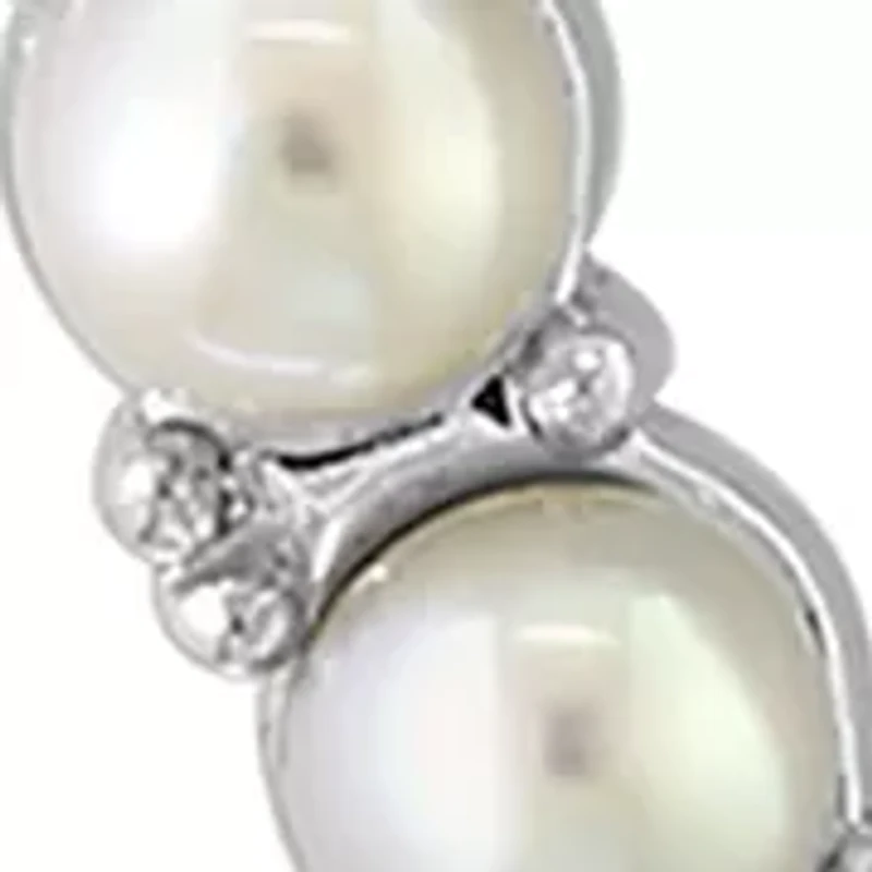 Sterling Silver Freshwater Pearl Heart Necklace
