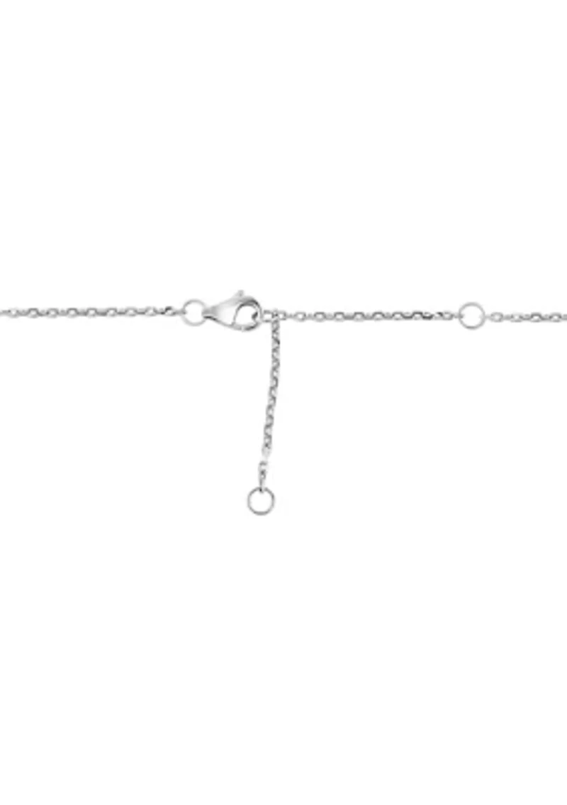 Sterling Silver Freshwater Pearl Heart Necklace