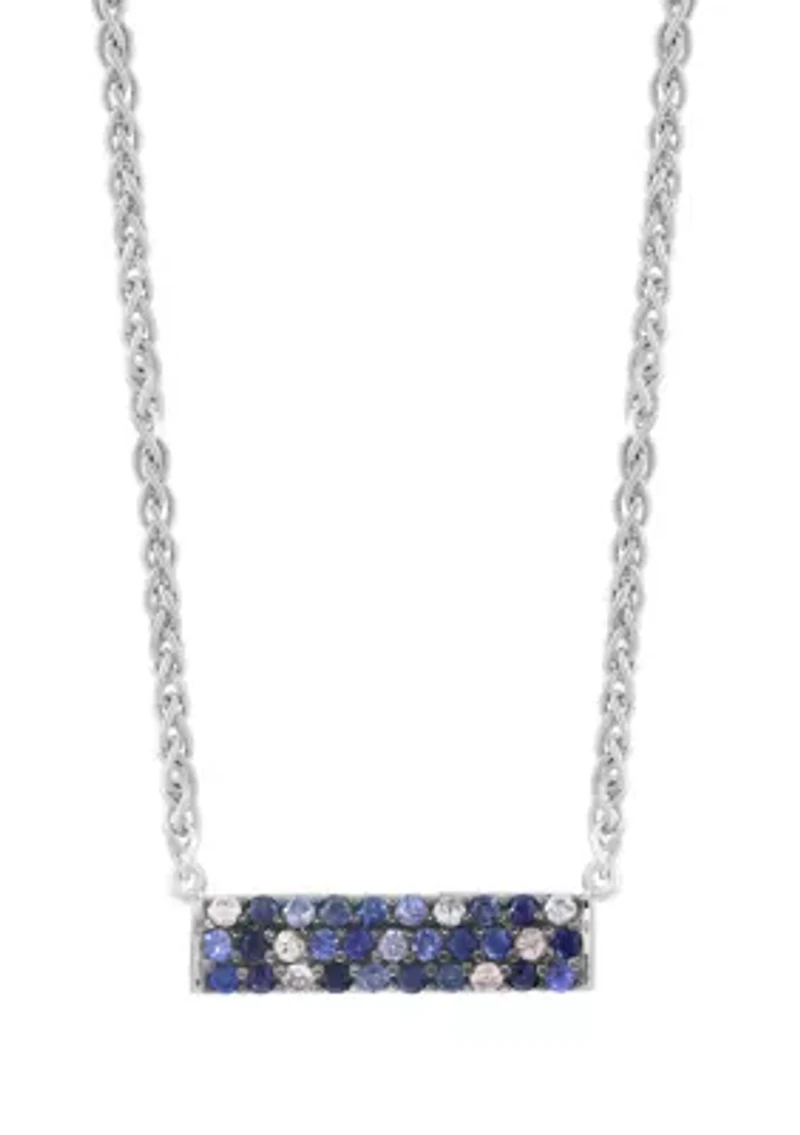 Sterling Silver Sapphire Necklace