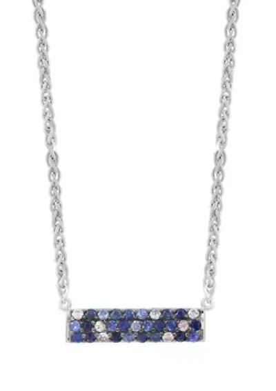Sterling Silver Sapphire Necklace 
