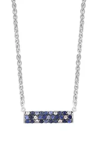 Sterling Silver Sapphire Necklace 