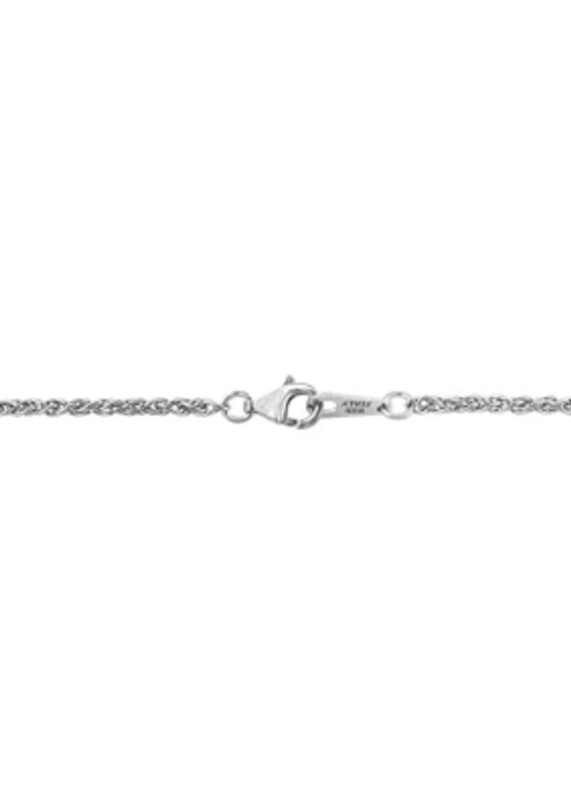 Sterling Silver Sapphire Necklace 