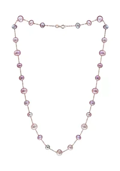  14K Rose Gold Freshwater Pearl Necklace 