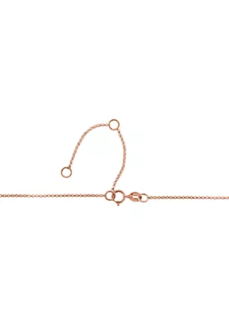 Black Diamond Amethyst Pink Sapphire Necklace in 14K Rose Gold