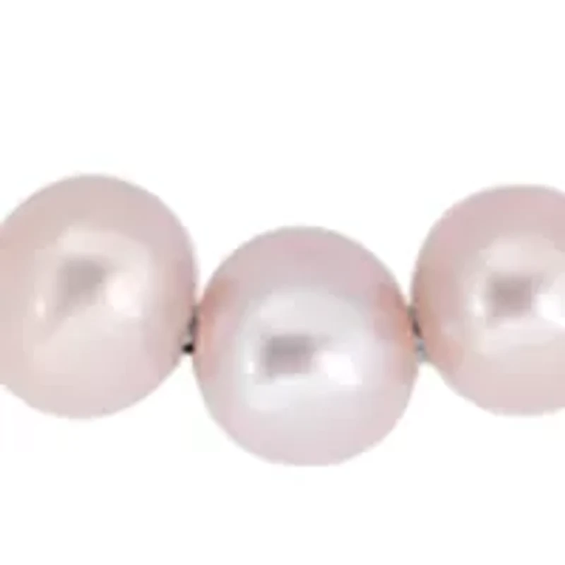 Pink Freshwater Pearl Necklace in 14K Rose Gold