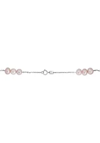 Pink Freshwater Pearl Necklace in 14K Rose Gold