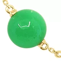 14K Yellow Gold Jade Necklace