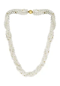 14K Yellow Gold 18" 4-6 Millimeter Freshwater Pearl Necklace