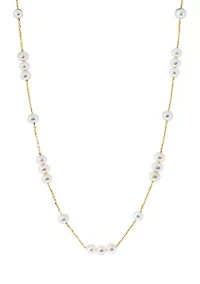 Freshwater Pearl Necklace in 14K Yellow Gold