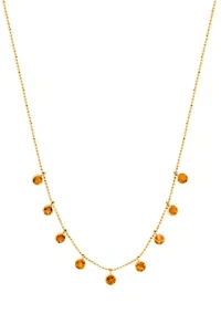 Citrine Necklace in 14K Yellow Gold