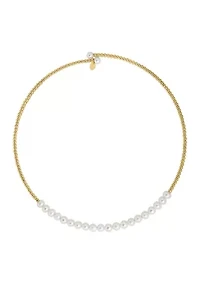 14k Yellow Gold Freshwater Pearl Adjustable Necklace