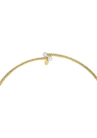 14k Yellow Gold Freshwater Pearl Adjustable Necklace