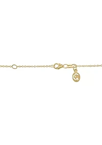 Flower Pendant Necklace in 14K Gold Over Silver