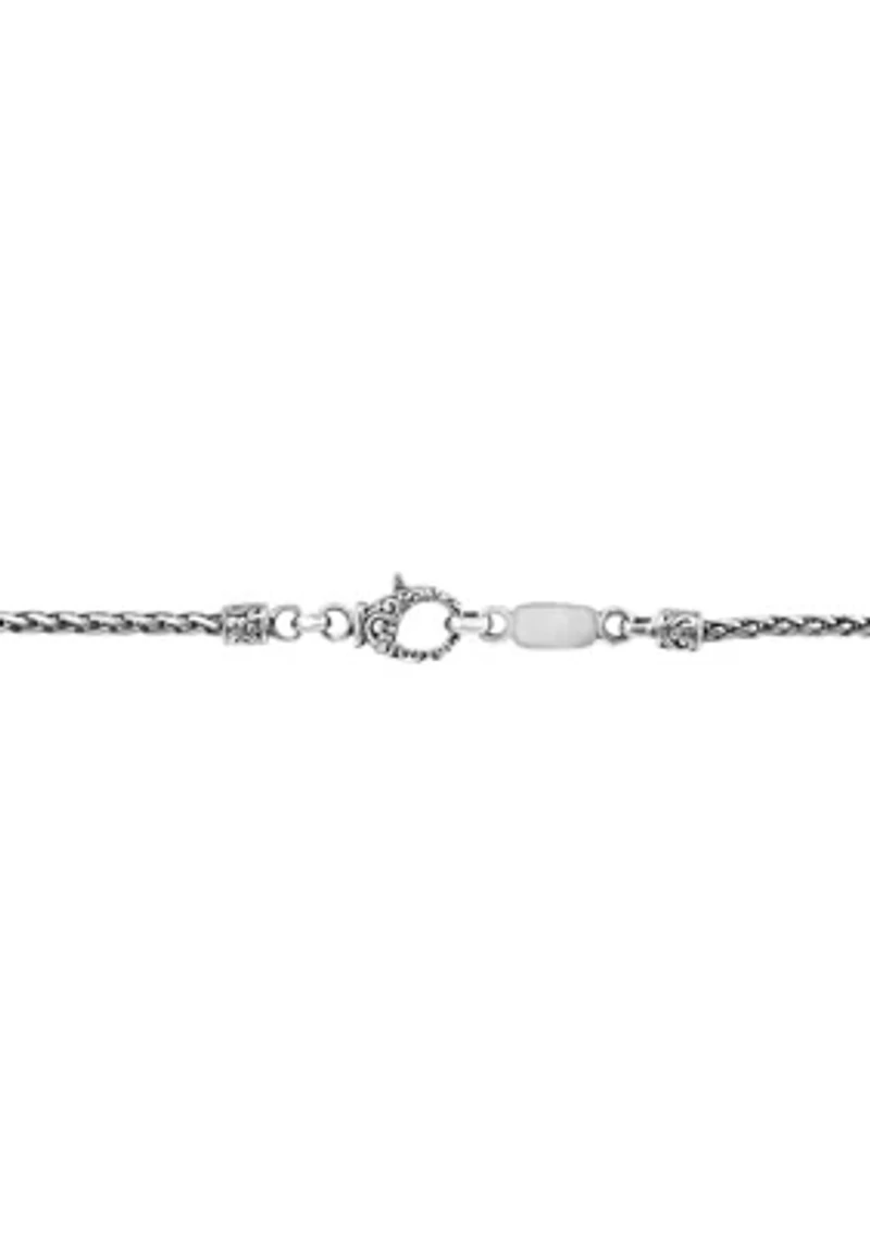 Sterling Silver/18K Yellow Gold ,Garnet Pendant 
