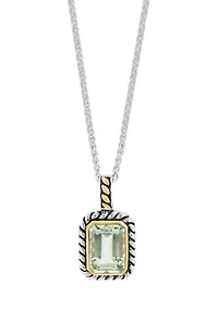 Sterling Silver/18K Yellow Gold Onyx Pendant