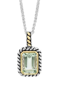 Sterling Silver/18K Yellow Gold Onyx Pendant
