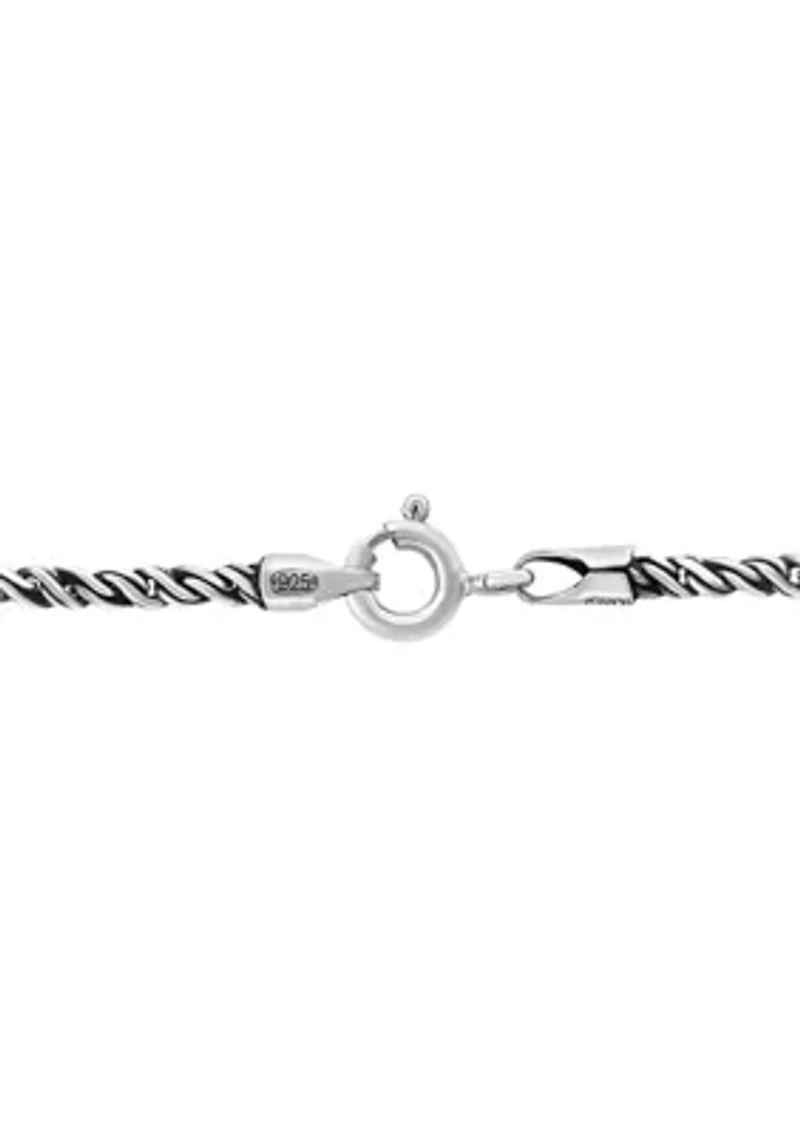 Amethyst Pendant Necklace in Sterling Silver and 18K Yellow Gold