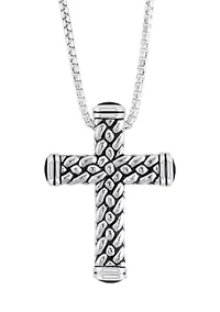 Onyx Pendant Necklace in Sterling Silver