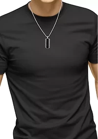 Onyx Pendant Necklace in Sterling Silver
