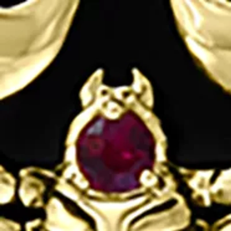 16.5 ct. t.w. Ruby and Onyx Pendant Necklace in Sterling Silver