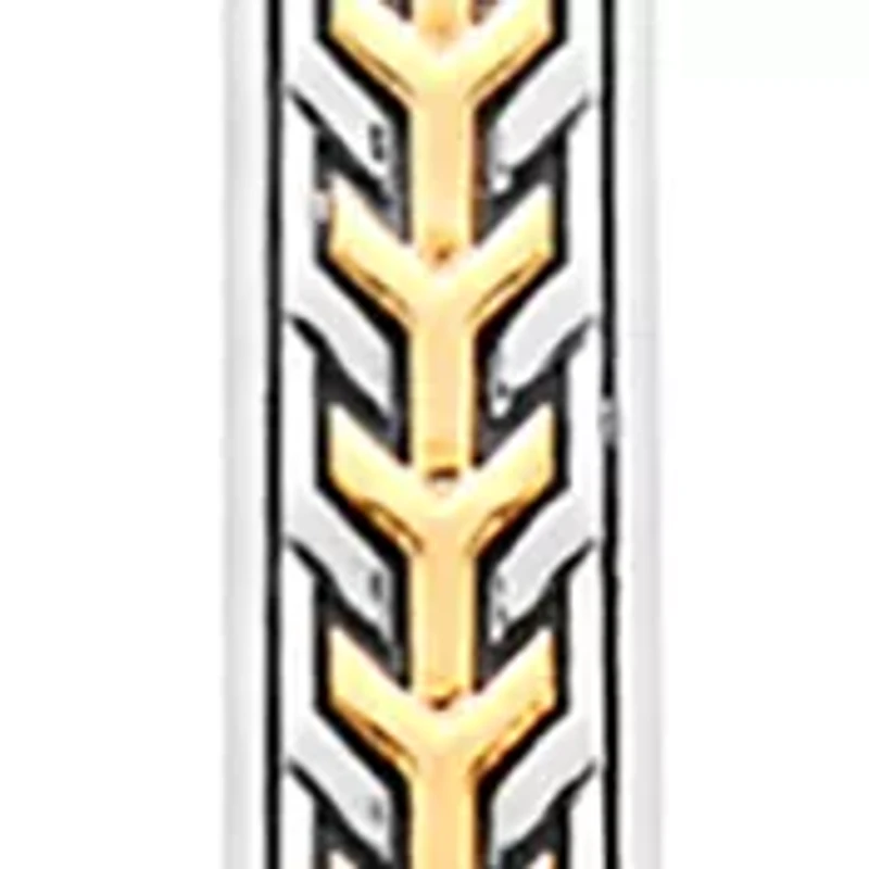 Men's Pendant Necklace in Sterling Silver and 18k Yellow Gold