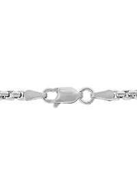 Men's Sterling Silver Onyx Pendant Necklace 