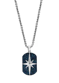Men's 2.83 ct. t.w. London Blue Topaz Pendant Necklace in Sterling Silver
