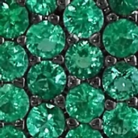 Men's Sterling Silver Emerald Pandant Necklace