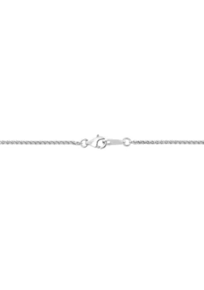 Men's Black Spinel Pendant Necklace in Sterling Silver