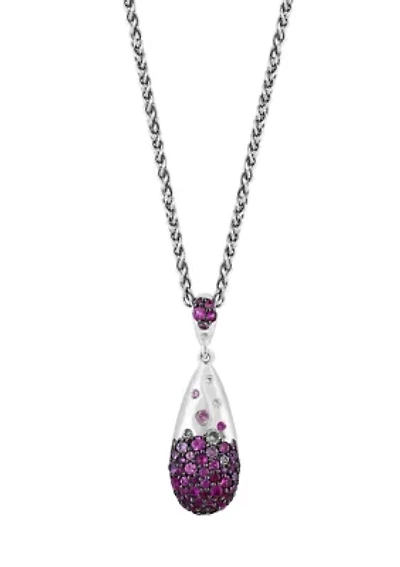 Sterling Silver Sapphire Pendant Necklace